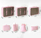 Travel Packing Organizer Set with Mesh Cubes Drawstring Bag Zipper Pouch Lightweight Storage Set