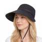 Wide Brim Bucket Sun Hat Adjustable Chin Strap UV Protection Packable Outdoor