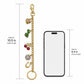 Gold Tone Charm Chain Bag Accessory with Cherry Dinosaur Heart Flower and Horseshoe Accents