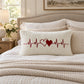 Heart Tufted Decorative Throw Pillow Cover 11.8 x 19.7 in (Single Piece)