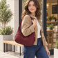 Leopard Faux Suede Hobo Crossbody Bag with Adjustable Strap and Zip Closure