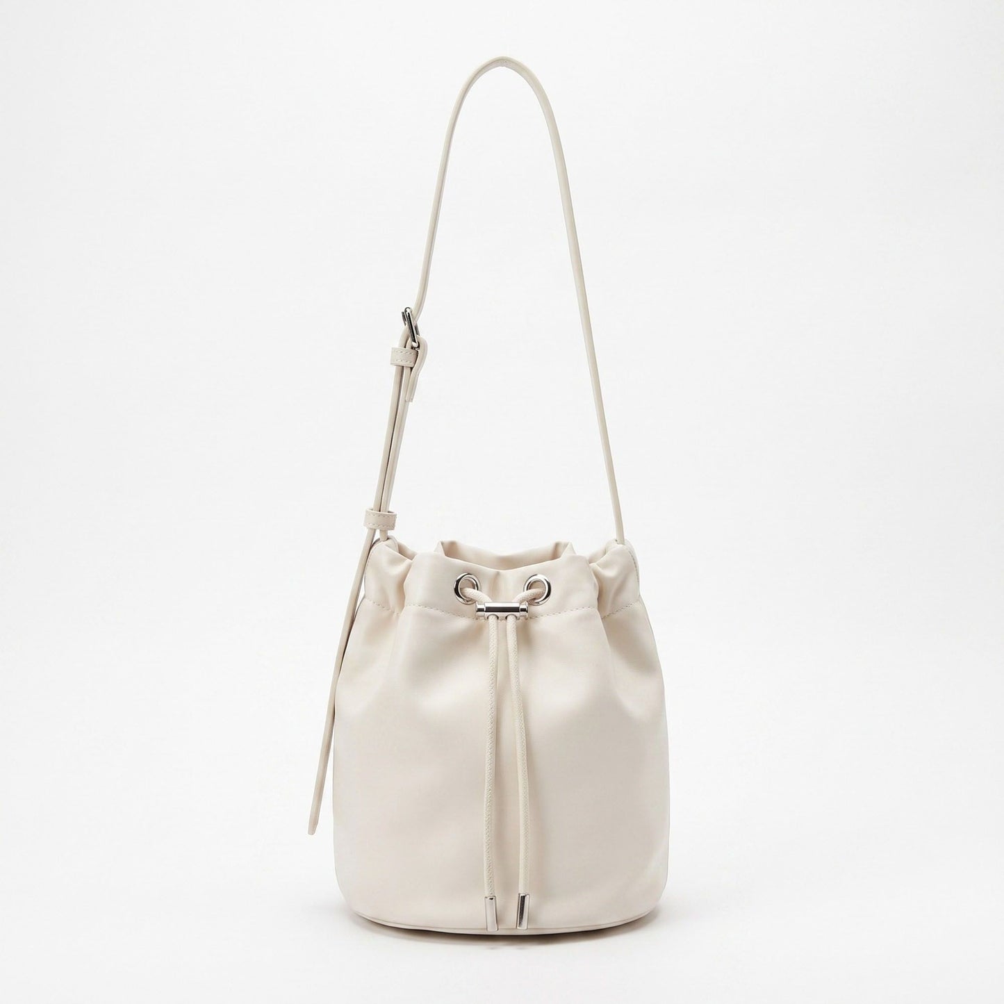 Drawstring Bucket Crossbody Bag with Adjustable Shoulder Strap