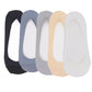 5 Pairs Women Low Cut Invisible Liner Socks Soft Stretch Mesh Top with Reinforced Toe and Moisture-Wicking Terry Cotton Sole