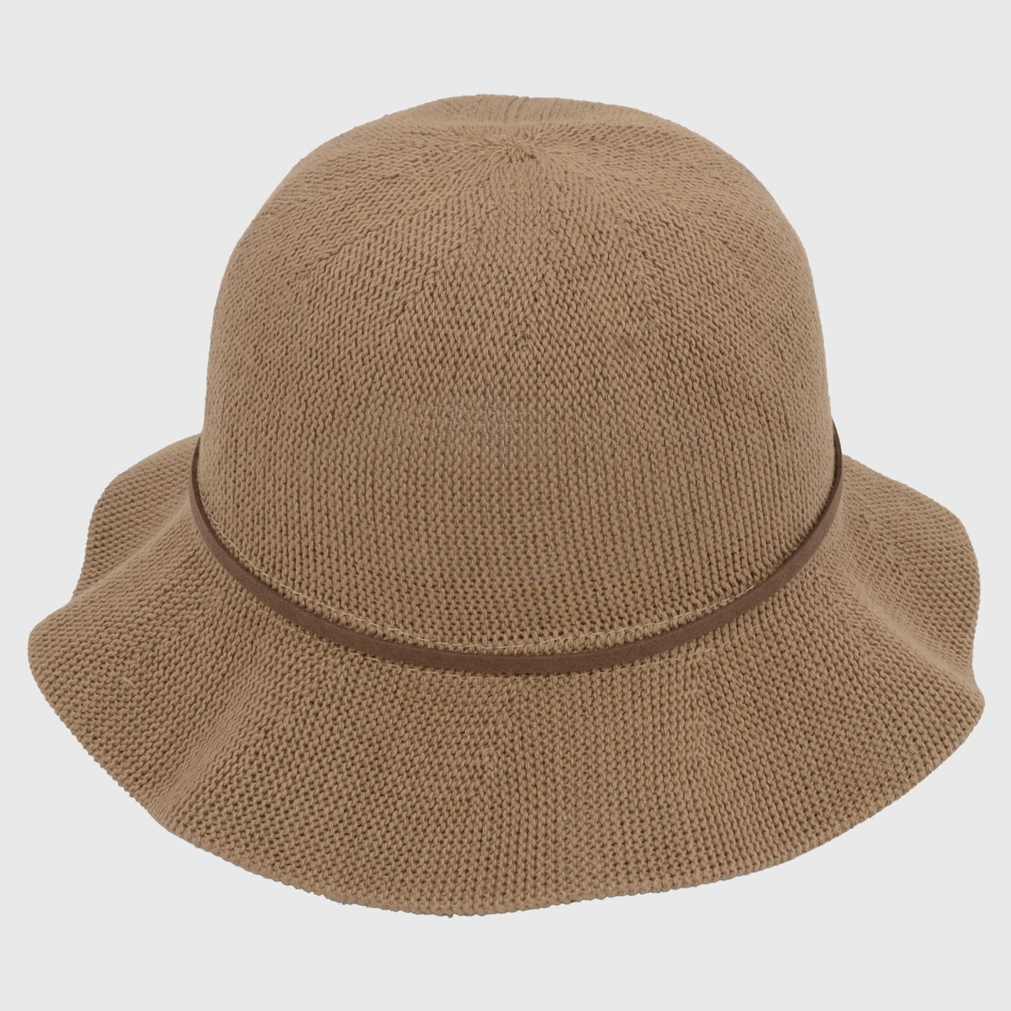 Foldable Crocheted Bucket Hat with Bow Accent