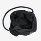 Black Sequin Embellished Braided Shoulder Bag Canvas Handbag