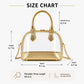 Clear PVC Mini Satchel Bag with Zipper Top and Detachable Chain Strap