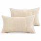 2 Pack Soft Corduroy Throw Pillow Covers 18 x 18 Inch and 12 x 20 Inch