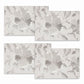 4 Piece Floral Placemat Set Metallic PVC Heat Resistant Table Mats for Dining Table