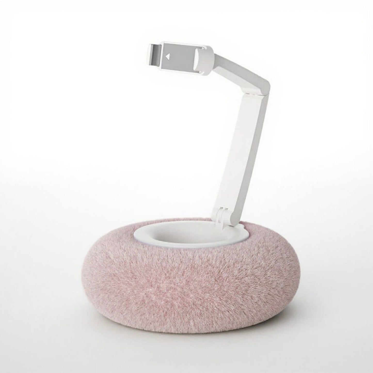 Plush Weighted Phone Stand with Adjustable Folding Holder for Hands-Free Viewing and Device Support