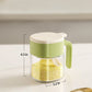 Glass Seasoning Jar with Spoon, Lid and Easy-Grip Handle