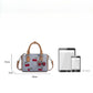 Denim Cherry Boston Handbag with Top Handles