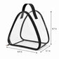 Clear Triangular Lunch Bag with Zipper Closure and Top Handle