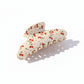 2pcs per set Cherry Print Acrylic Hair Claw Clip with Curved Design and Strong Grip