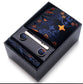 Men's Floral Pattern Tie Gift Set with Matching Pocket Square Cufflinks and Silver Tie Clip