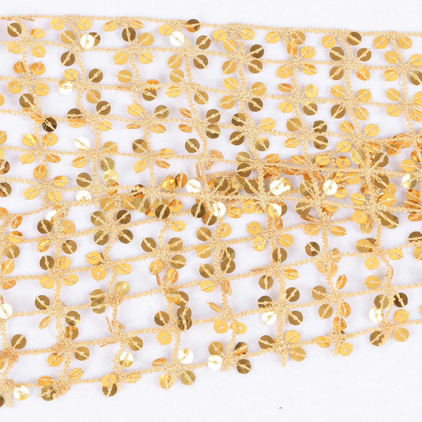 Sequin Floral Skinny Scarf Mesh Neck Wrap