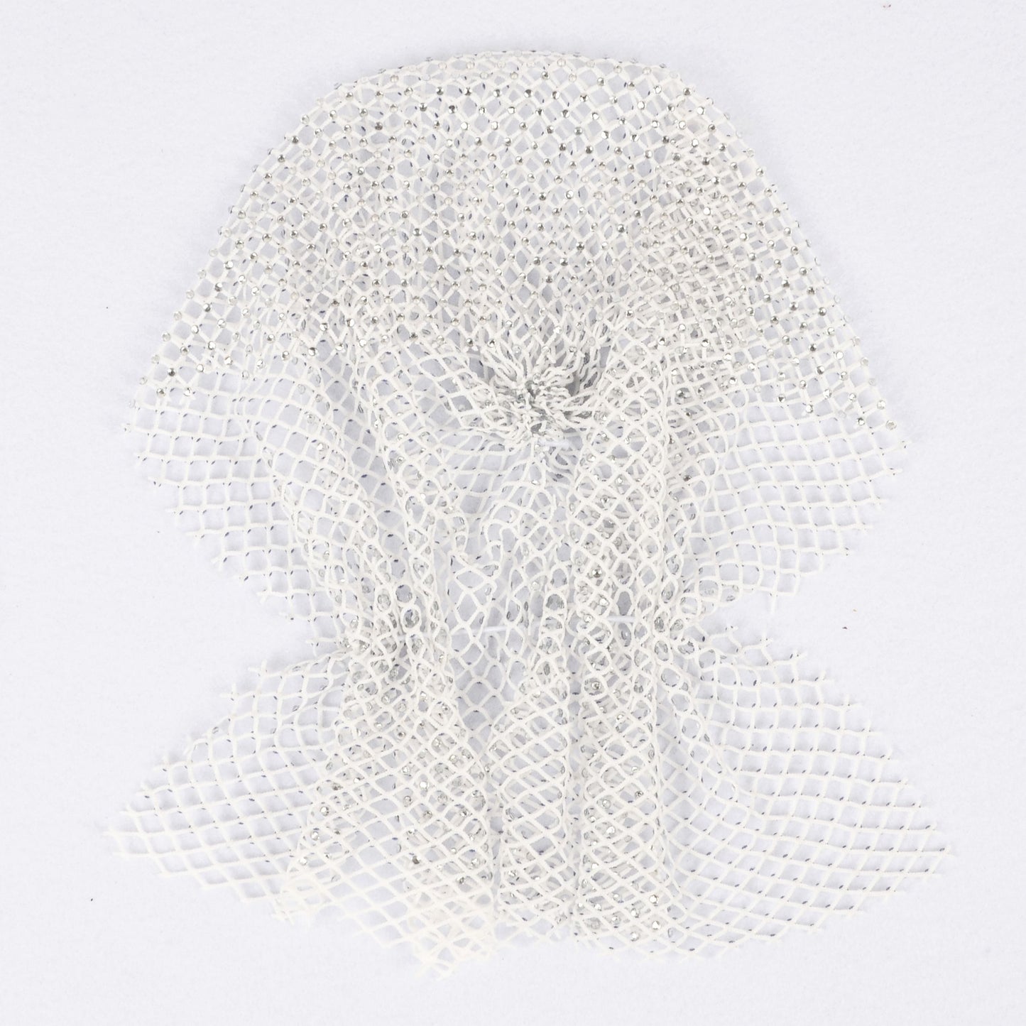 Rhinestone Mesh Head Wrap Sparkle Tie Back Hair Scarf
