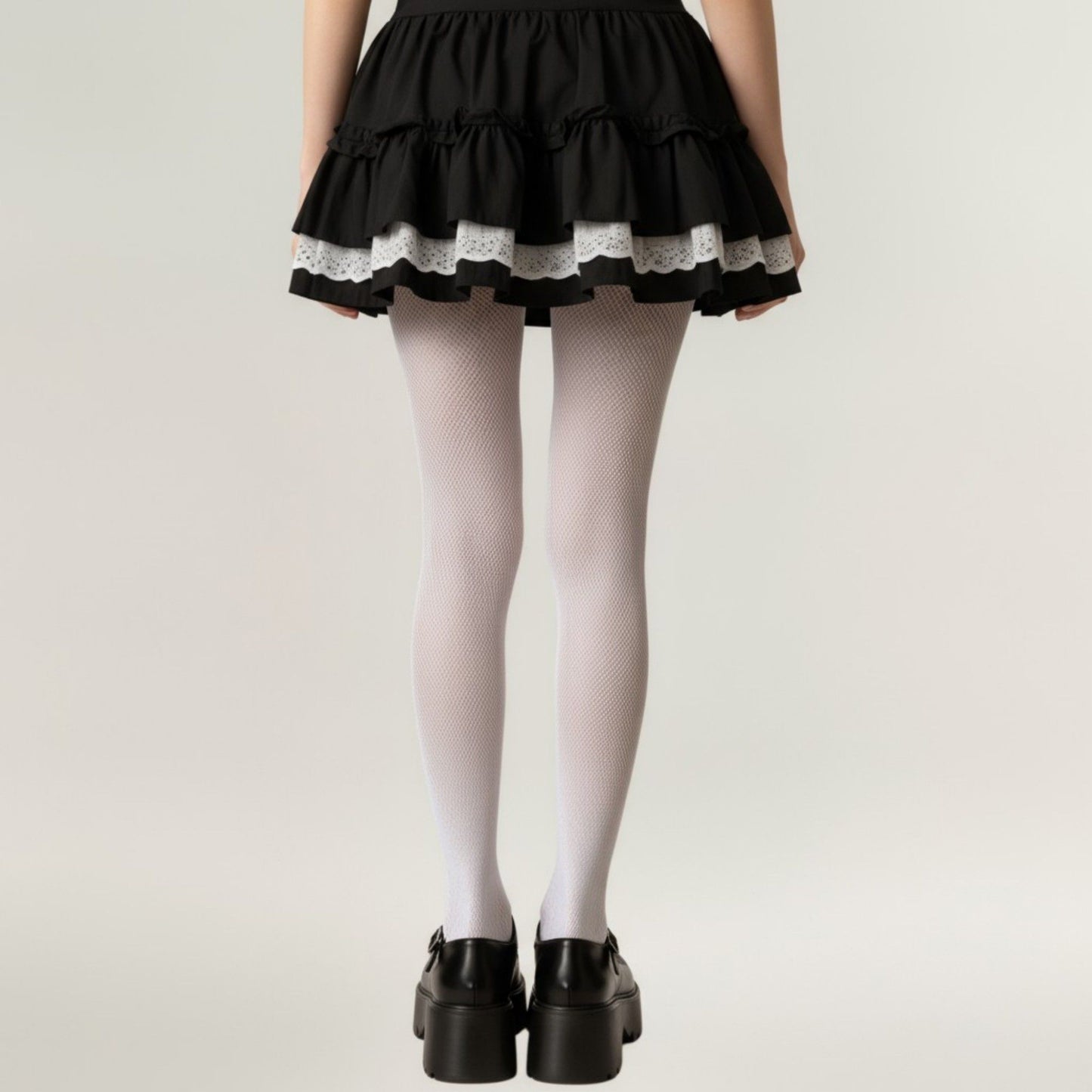 2pcs Women's Fishnet Tights with Butterfly Lace Design