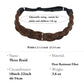 Adjustable Handmade Braided Wig Headband with Fishbone Braid for Women