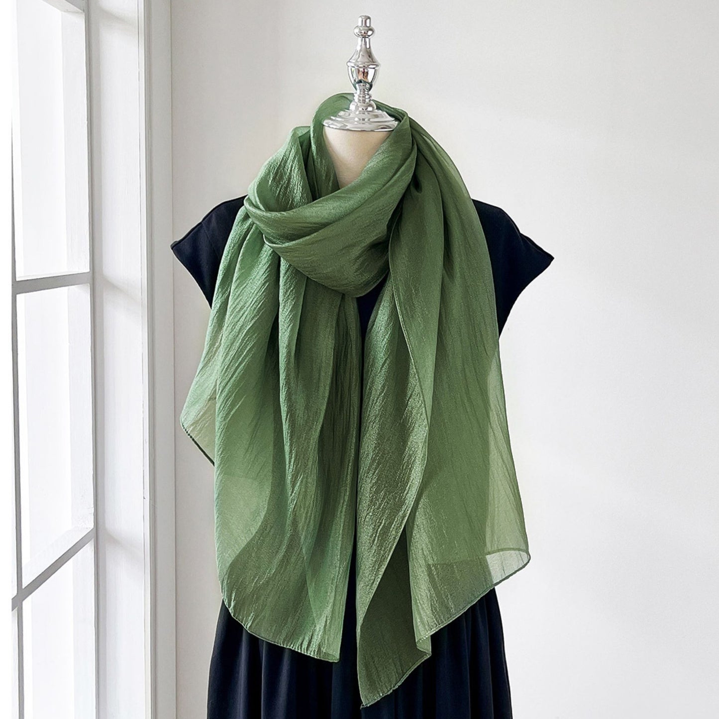 Lightweight Solid Color Fashion Scarf Elegant Long Wrap Shawl 70.5¡Á27.5 Inches