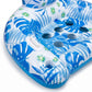 Inflatable Pool Lounger with Tropical Leaf Print and Cup Holders