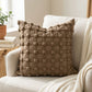 Textured Woven Grid Square Decorative Throw Pillow Cover