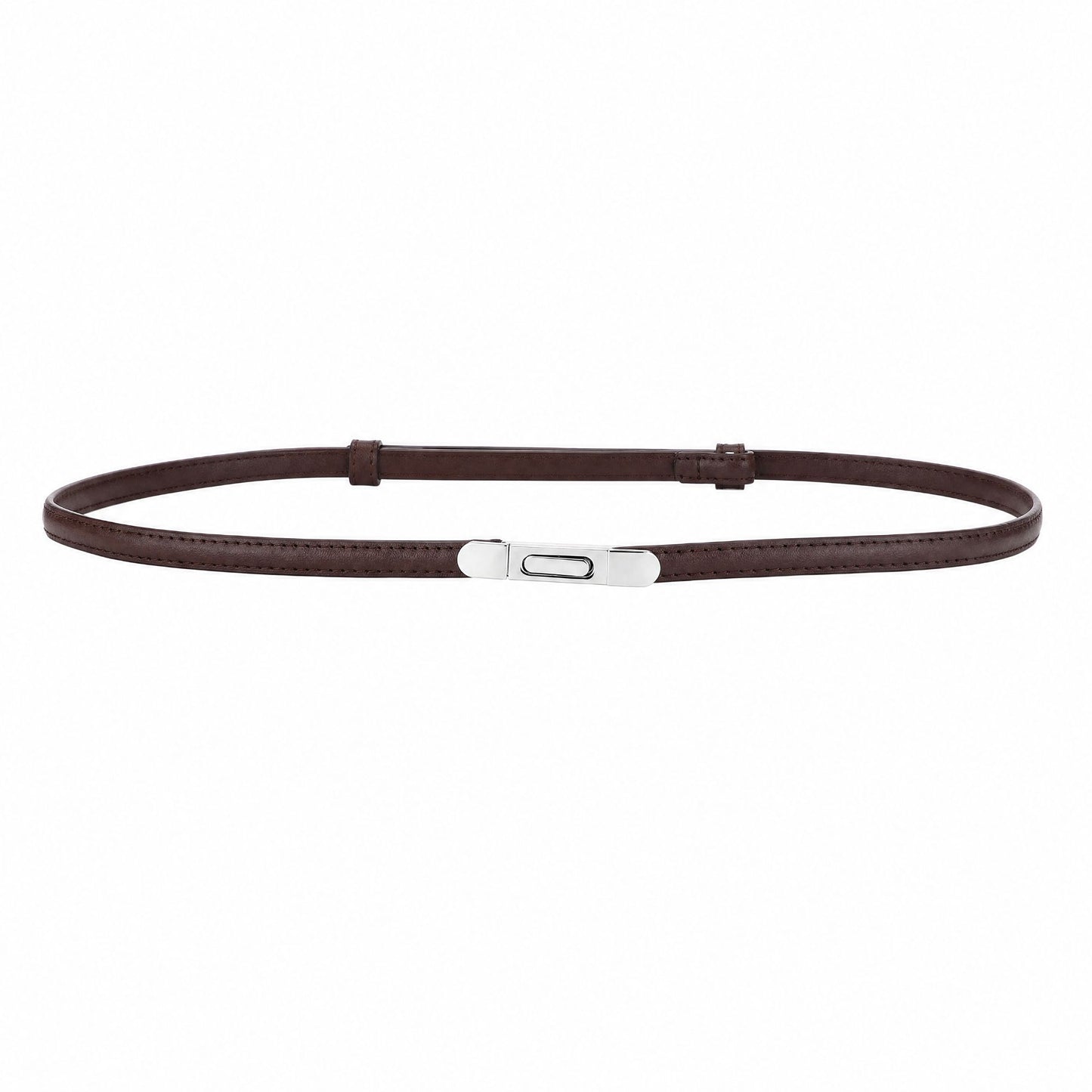 Skinny Waist Belt Thin Dress Belt with Metal Clasp 39.4 in