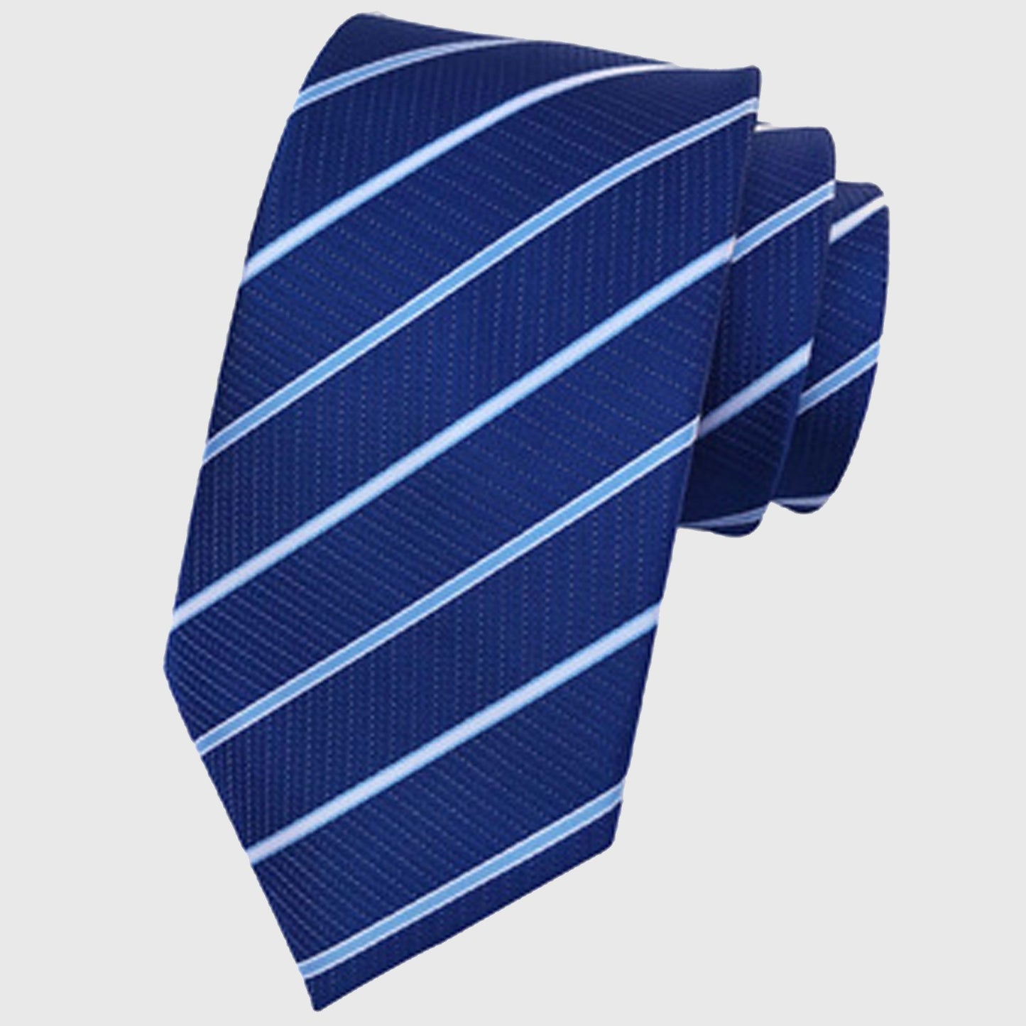 Men's Polyester Filament Tie with Striped Texture - Formal/Casual Necktie for Business, Weddings & Daily Wear
