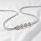 Four Filigree Floral Thin Waist Belt Adjustable Elegant Formal Waist Jewelry 47.2in