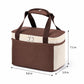 Insulated Lunch Tote Bag with Front Pocket Mesh Side Pockets and Dual Zipper