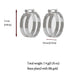 Women's Double Hoop Earrings - 2.2cm Diameter Hoops