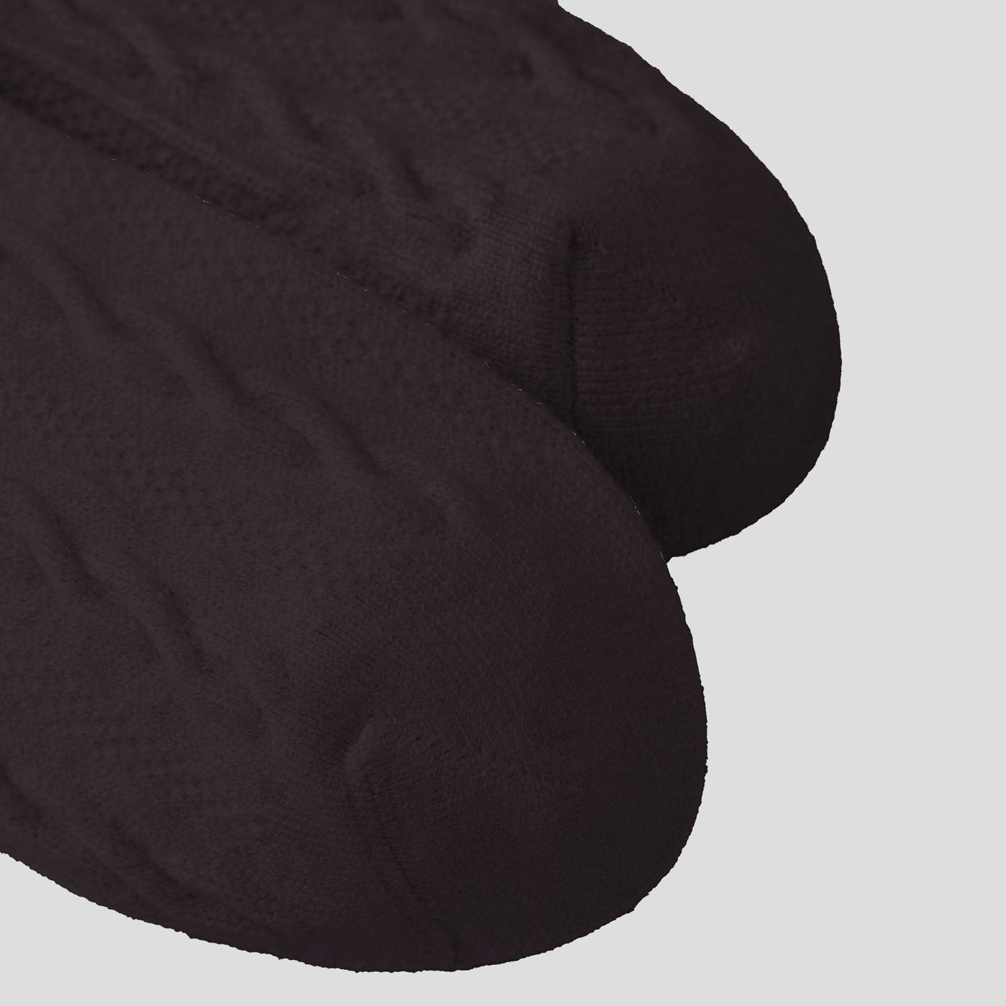 Classic Crew Socks Cable-Knit Cotton for Casual Stability and Comfort 2 Pairs