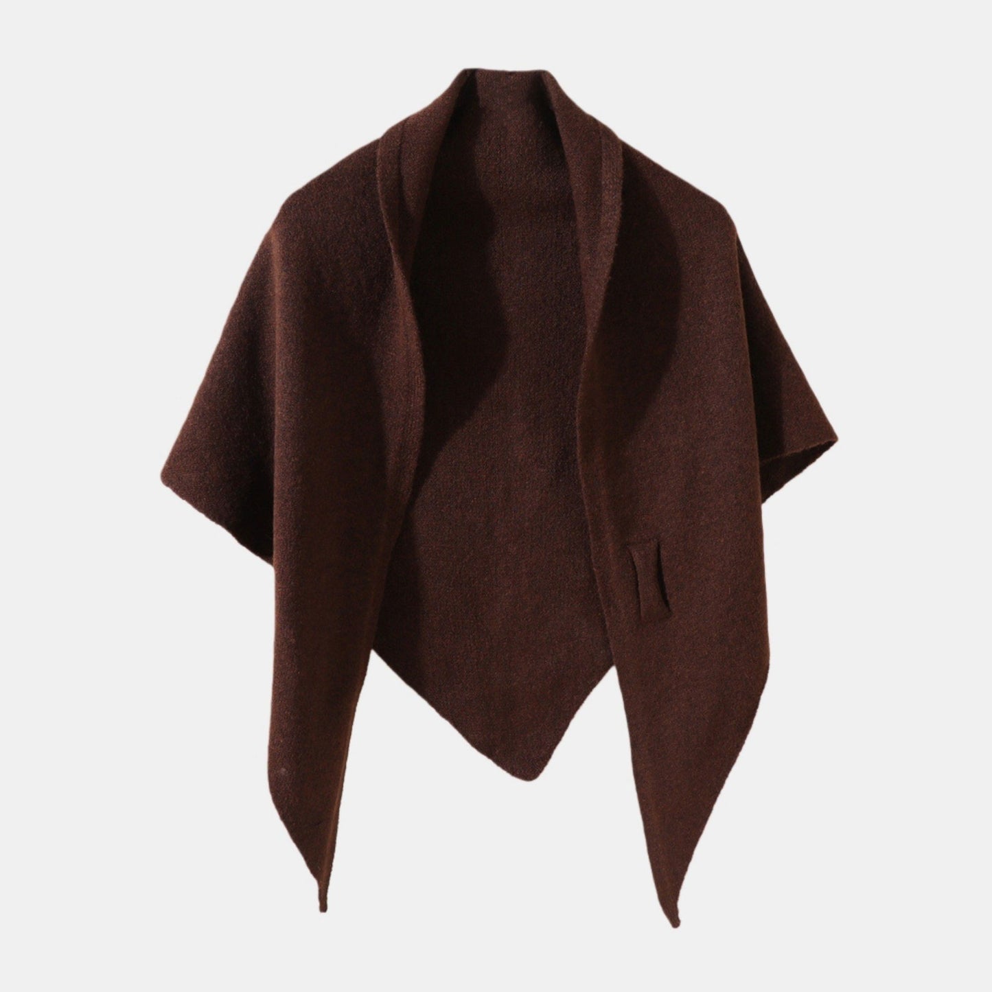 Soft Solid Knit Scarf with Draped Shape, Smooth Textured Finish, and Versatile Wrap Styling Design 68.5x45.5x28.5in