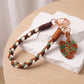Braided Wrist Strap with Detachable Leaf Charm
