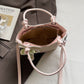 Women's Woven Mini Tote Crossbody Bag with Pearl Bow Charm and Strap