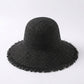 Wide Brim Sun Hat with Frayed Edge and Lightweight Open Weave