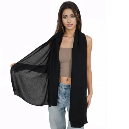Lightweight Chiffon Long Fashion Scarves Solid