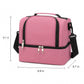 Dual Compartment Insulated Lunch Bag with Adjustable Shoulder Strap