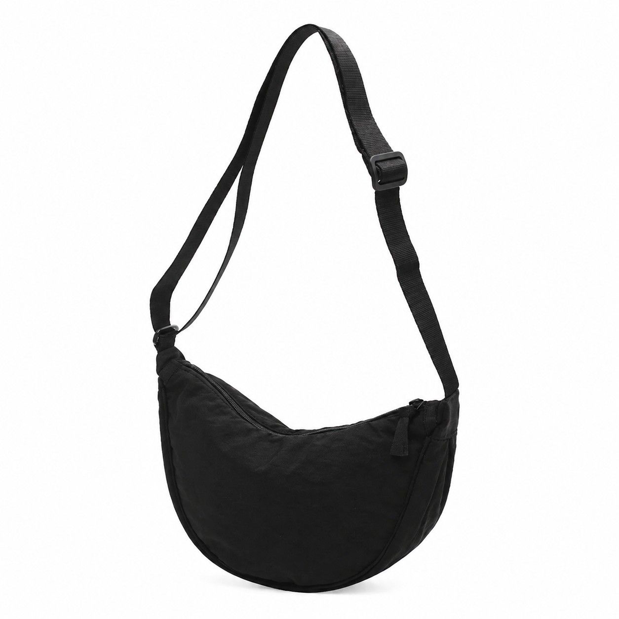 Nylon Crescent Crossbody Bag with Adjustable Strap Lightweight Casual Shoulder Bag