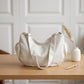 Crescent Crossbody Shoulder Bag with Side Pockets and Adjustable Strap