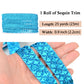 Sewing Sequin Trim 0.9 Inch 4 Row, 25 Yards Glitter Sequin Ribbon Metallic Stretch Bling Strip DIY Craft Decoration