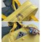 Women's Quilted Shoulder Tote Bag with Front Pocket and Zipper Closure