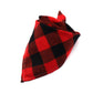 Plaid Pet Bandana Scarf Soft Tie-On Triangle Neck Accessory Classic Check Pattern