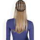 Long Blonde Wig with Curtain Bangs and Dark Roots  Heat Resistant Synthetic Layered Wig for Women