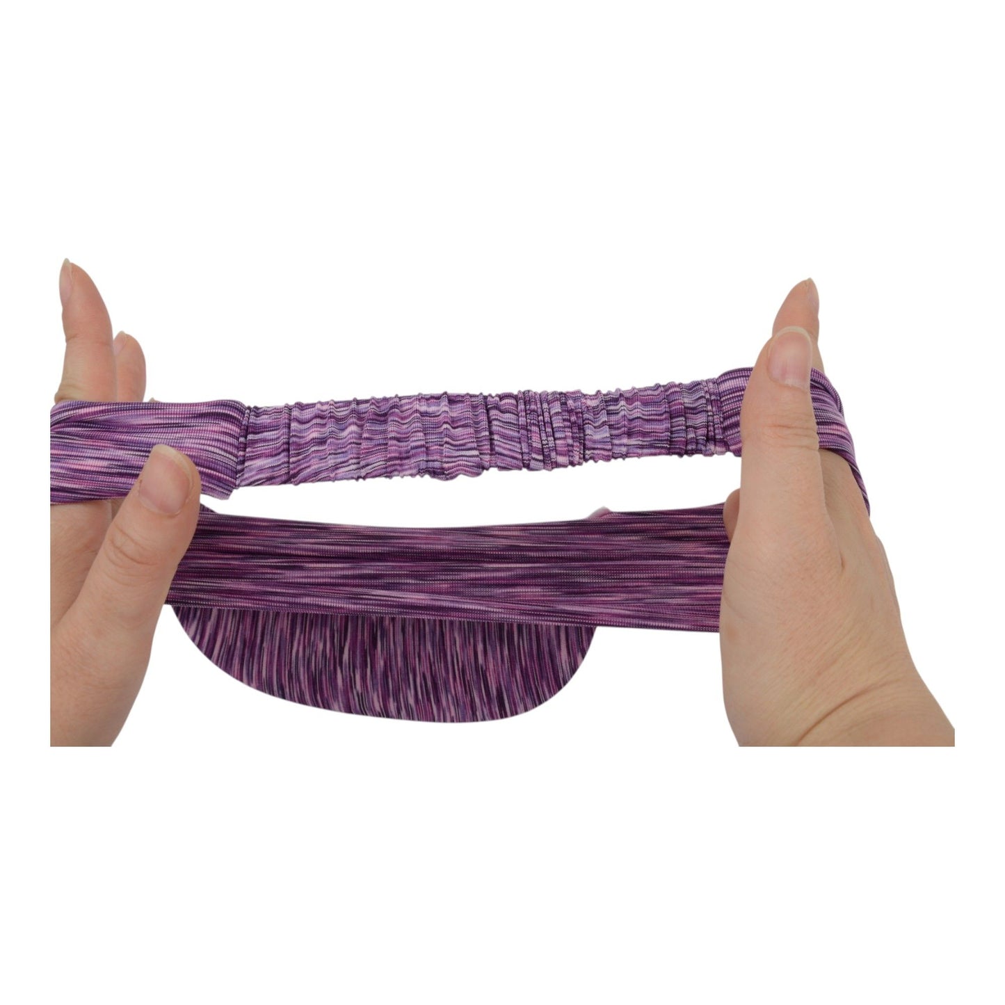 Stretchy UV Protection Sports Visor Hat Lightweight Rainbow Stripe Design for Hiking Beach Running Outdoor Travel