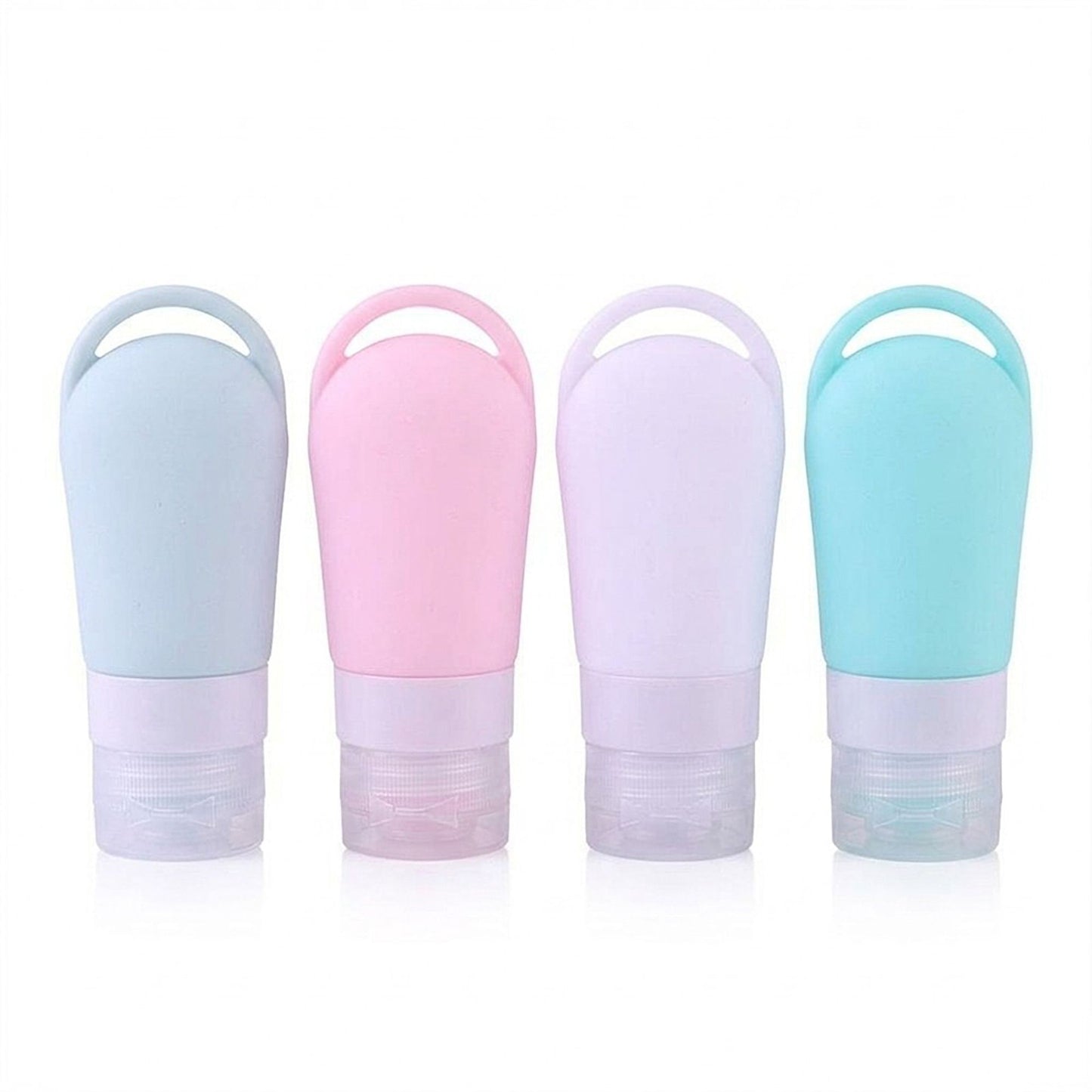 5 Piece Travel Squeeze Bottle Set with Zippered Pouch