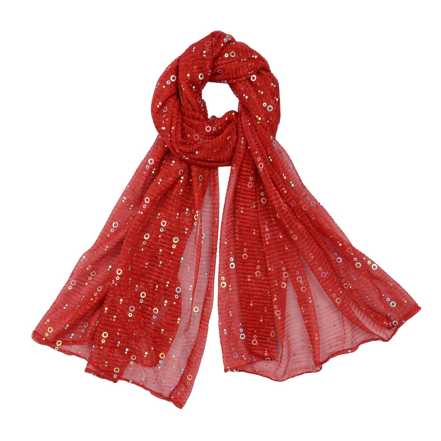 Sheer Sequin Oblong Scarf Lightweight Sparkle Mesh Shawl Wrap
