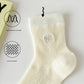 Ribbed Ankle Socks with Bow Embroidery 5Pk