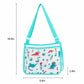 Printed Mesh Beach Shoulder Bag with Adjustable Strap Zip Top Lightweight See Through Tote for Pool