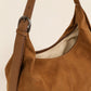 Faux Suede Slouchy Hobo Shoulder Bag