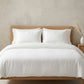 4-Piece Cotton Washed Bedding Set with Duvet Cover Flat Sheet and Pillowcases Textured Woven Finish